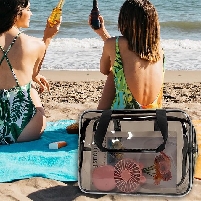 Travel Clear Waterproof PVC Bag, Toiletry Carry Pouch Makeup Artist Bag - Image 5