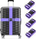 BILIONE 4 Pack Luggage Straps 79" Long Belts Keep Suitcase Secure While by BILIONE