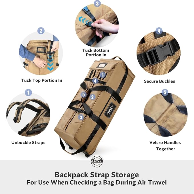 STOVER 80L Rolling Duffel Bag - Image 9