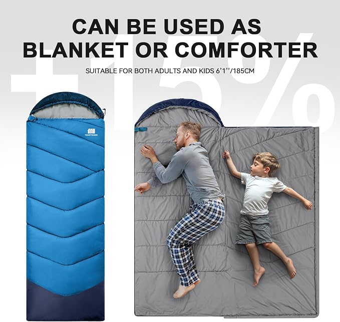 Sleeping Bags for Adults Cold Weather, Waterproof, Lightweight Sleeping Bag for - Image 5