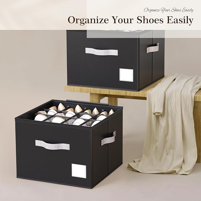 Criusia Shoe Organizer for Closet, Foldable Shoe Storage Organizer - Image 7
