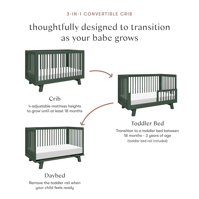 Babyletto Hudson 3-in-1 Convertible Baby Crib - Image 7