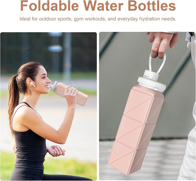 Collapsible Water Bottles, Portable Lightweight Reusable Leak-Proof BPA-Free - Image 2
