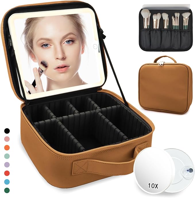 Travel Makeup Bag for Makeup Artists Large Makeup Case, by MORMIDTravelMakeupBag