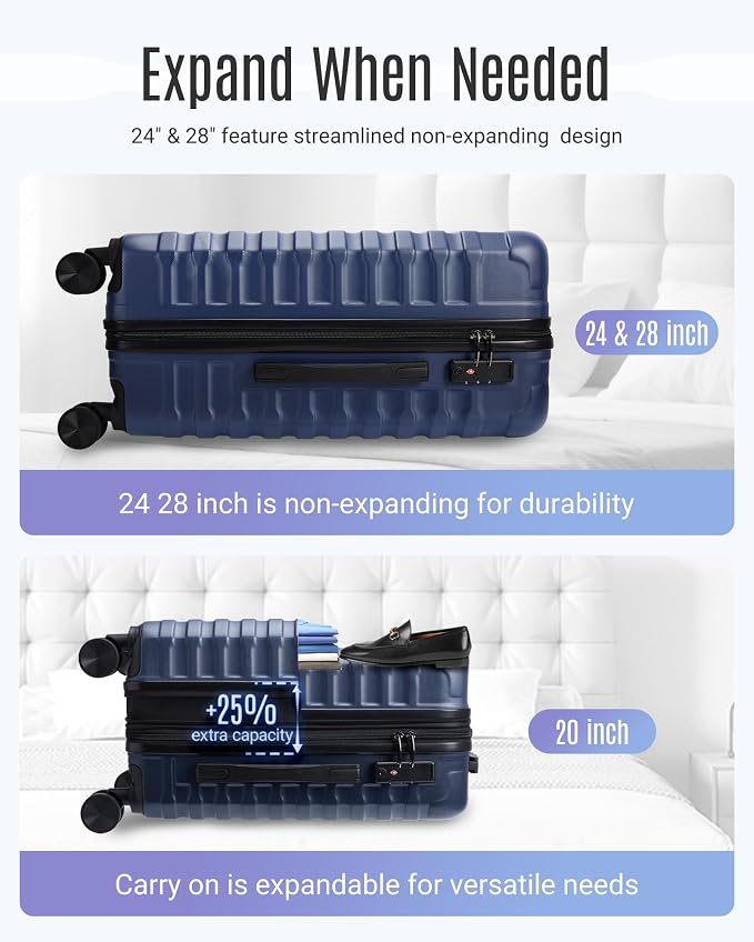 LIGHT FLIGHT Luggage Sets, 3 Piece Durable Suitcase Set - Image 6