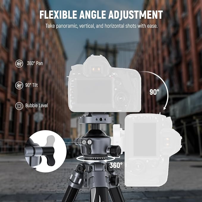 NEEWER LITETRIP LT07 61" Aluminum Travel Tripod - Image 8