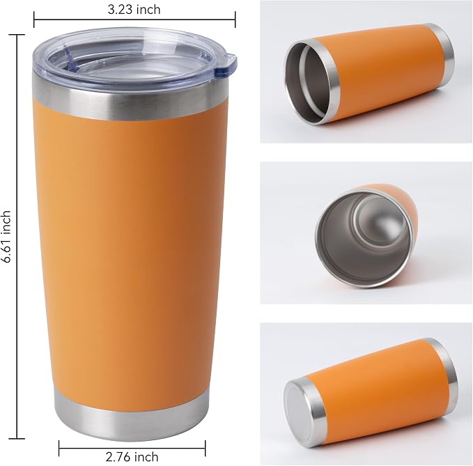 HASLE OUTFITTERS 20oz Stainless Steel Tumblers Bulk, Insulated Travel Cup - Image 3