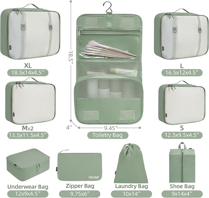 BAGAIL 6 Set/8 Set/10 Set Packing Cubes Various Sizes Packing Organizer - Image 2