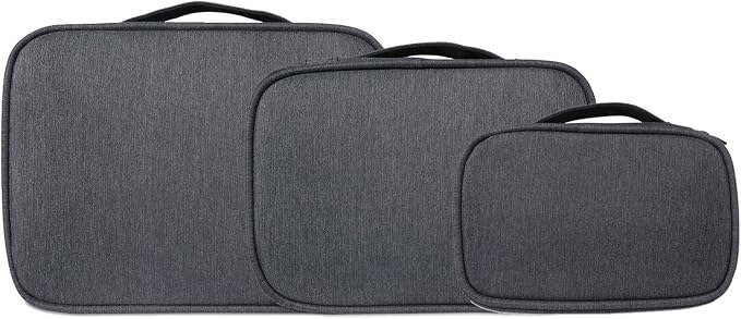 BUBM 3pcs Double Layer Electronic Organizer, Travel Gadgets Bag - Image 8