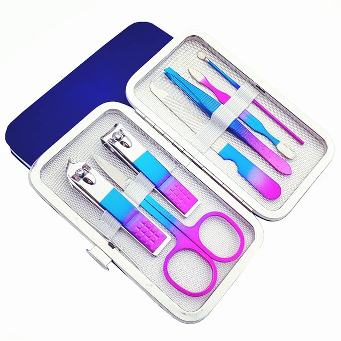 7pcs Manicure set, Nail Clippers Kit, Stainless Steel Manicure Kit, Nail by QURIPE