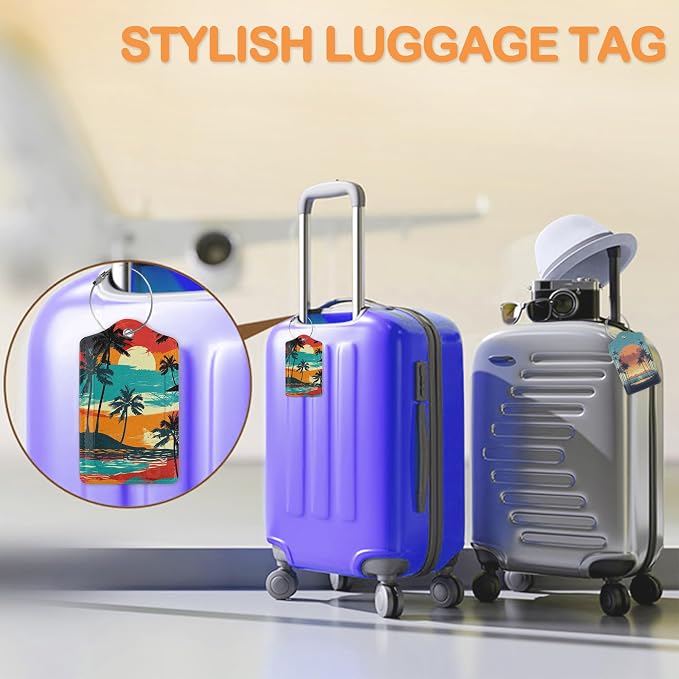 Abstract Beach 3 Pack Luggage Tags - Image 5