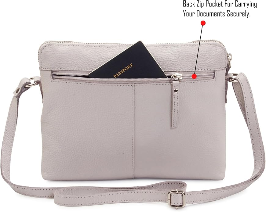 Wise Owl Accessories Small Soft Pebbled Real Leather Crossbody Handbags Purses - Image 4