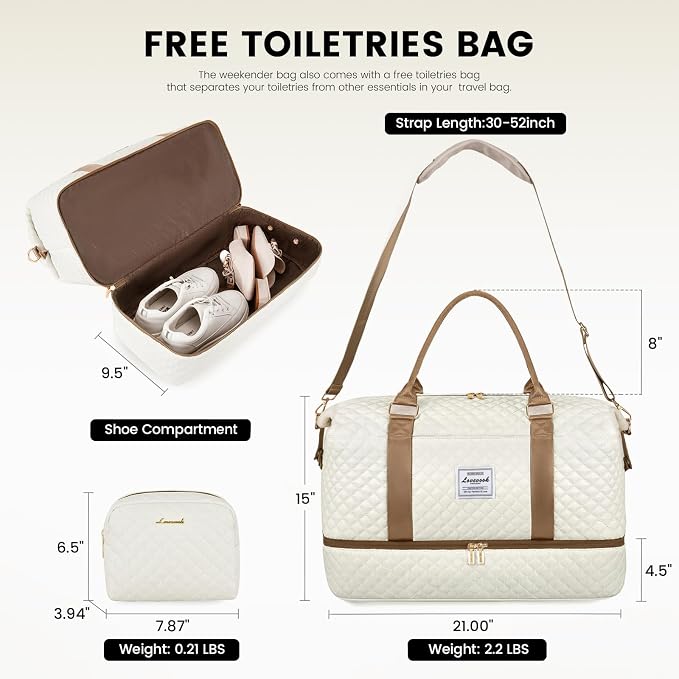 LOVEVOOK Travel Duffle Bag, Weekender Bags - Image 2