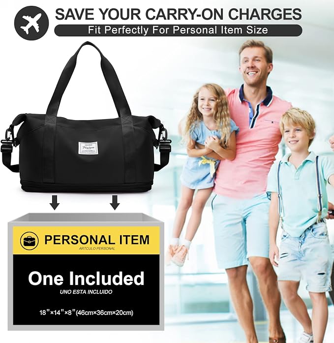 Travel Duffel Bag, Sports Tote Gym Bag, Shoulder Weekender Overnight Bag - Image 5