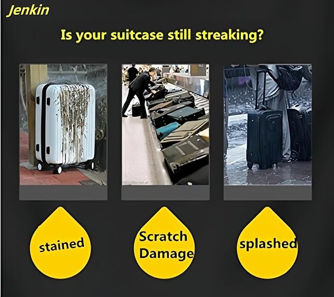 JenKin Luggage Protector Suitcase Cover PVC Waterproof Travel Suitcase Fits - Image 4
