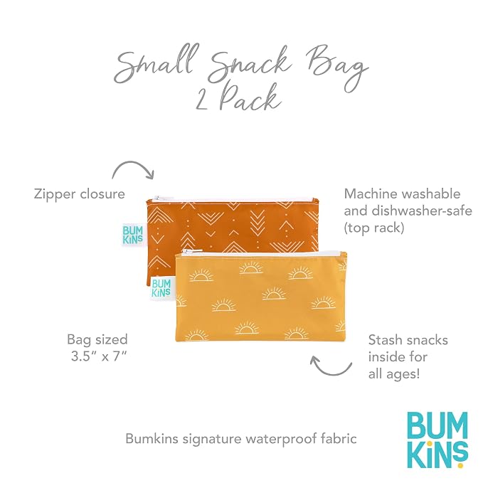 Bumkins Reusable Snack Bags, for Kids School Lunch and for Adults Portion - Image 5