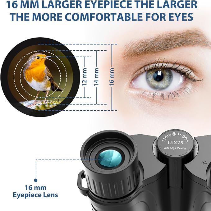 Binoculars 15x25 for Adults, Waterproof Durable & Clear Binoculars - Image 2
