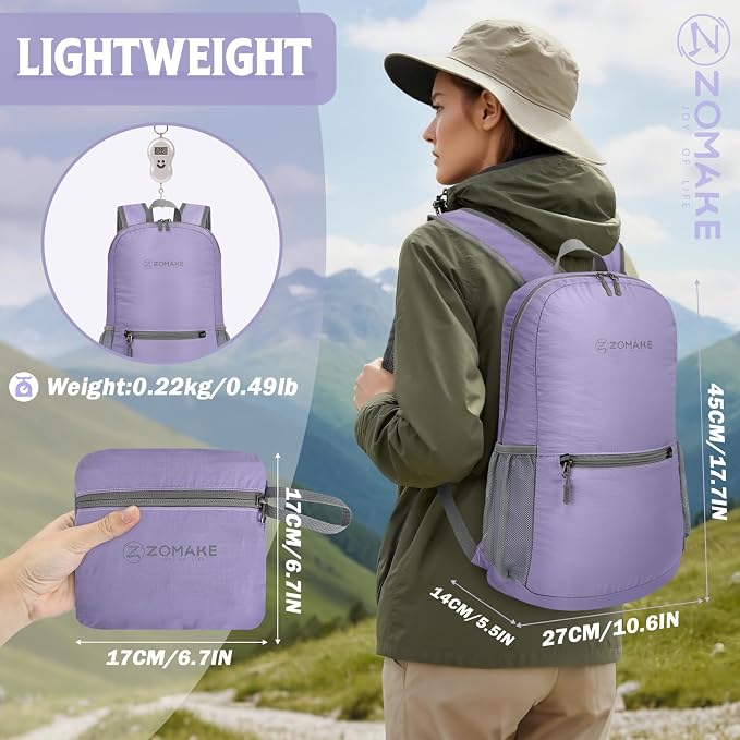 ZOMAKE Ultra Lightweight Hiking Backpack 20L - Image 2