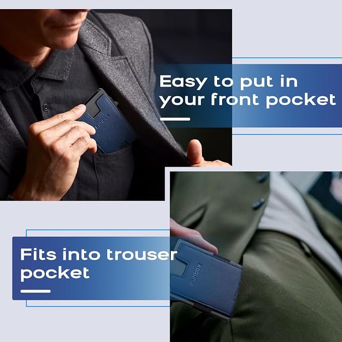 Mens Business Card Holder, Slim Card Wallet - Image 5