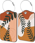 Boho Abstract Leaves Luggage Tag by Unknown