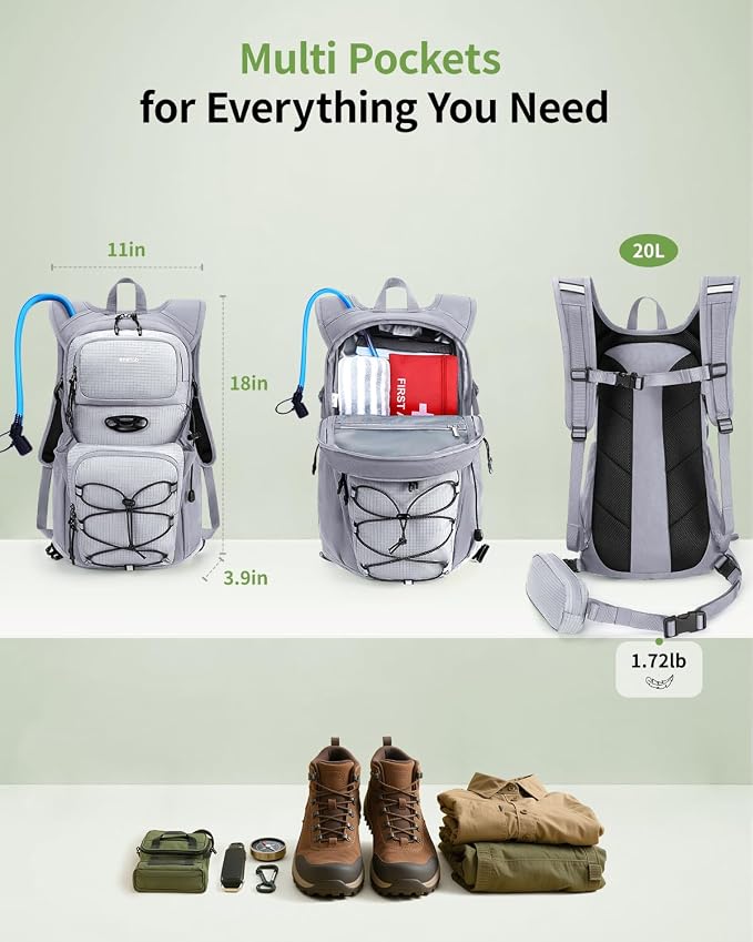 ECOHUB Hydration Backpack for Men Women, 20L Lightweight Hiking Daypack Cycling - Image 4