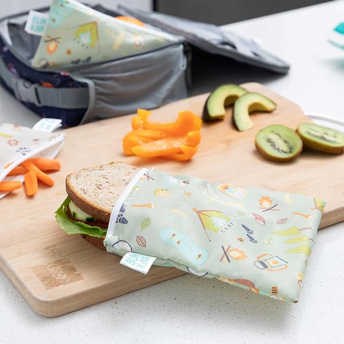 Bumkins Reusable Sandwich and Snack Bags, - Image 3