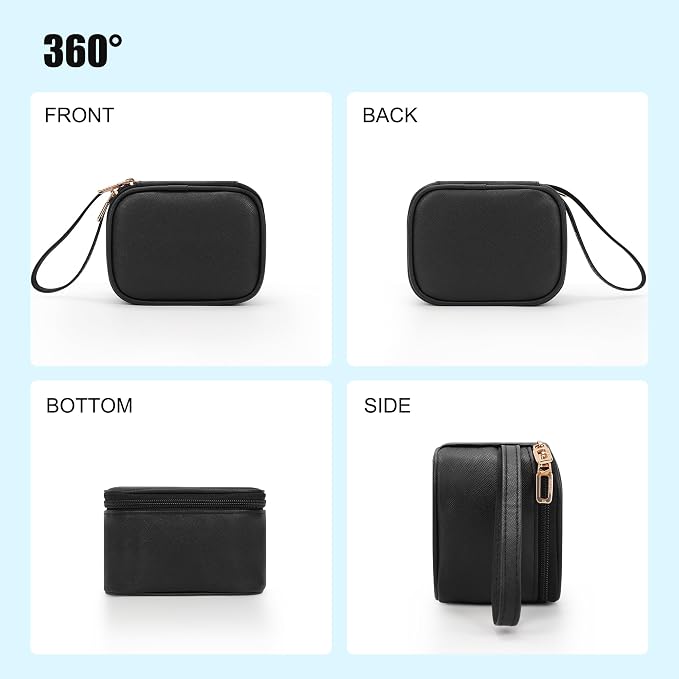 Relavel Mini Makeup Bag with Led Mirror, Small Cosmetic Bag with 3 Light Modes - Image 7