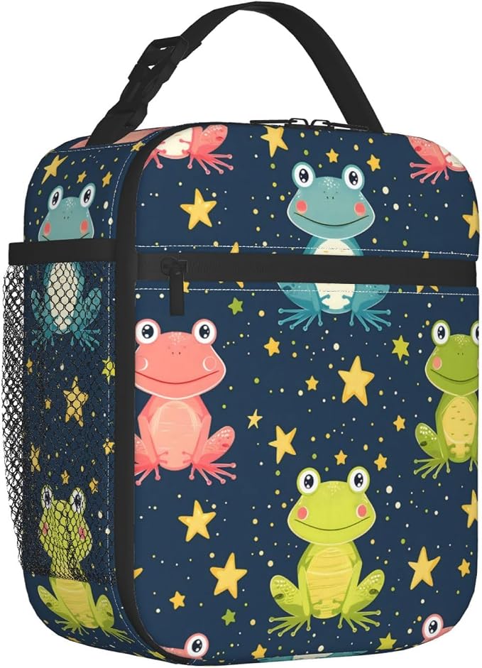 Frog Insulated Lunch Box for Women Men Frog Lunch Bag for Travel, or Fishing - Image 2