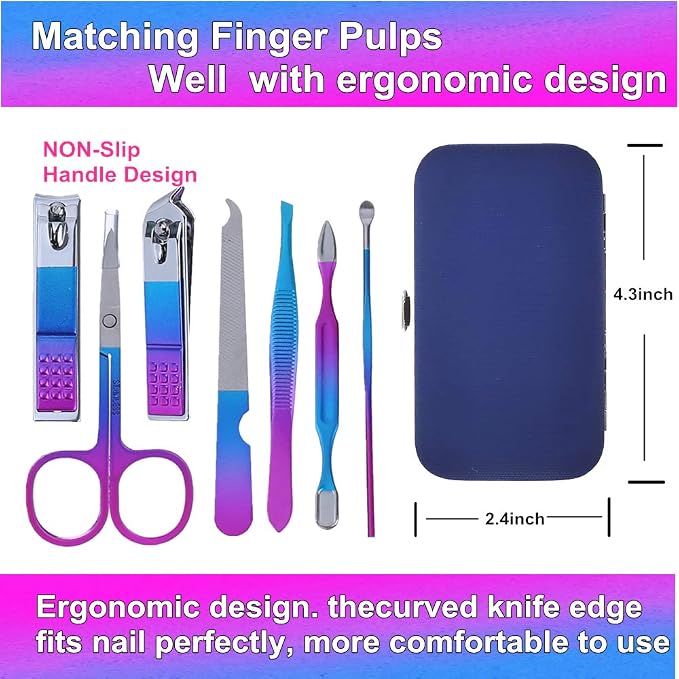 7pcs Manicure set, Nail Clippers Kit, Stainless Steel Manicure Kit, Nail - Image 2