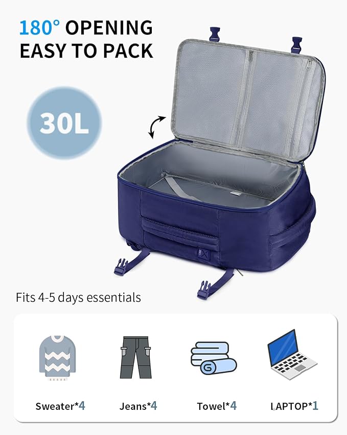 ECOHUB Travel Backpack for Men Women, Carry on Backpack - Image 3