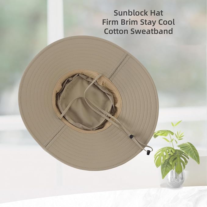Home Prefer UPF50+ Mens Sun Hat Wide Brim Fishing Hat Foldable Large Brim UV - Image 6