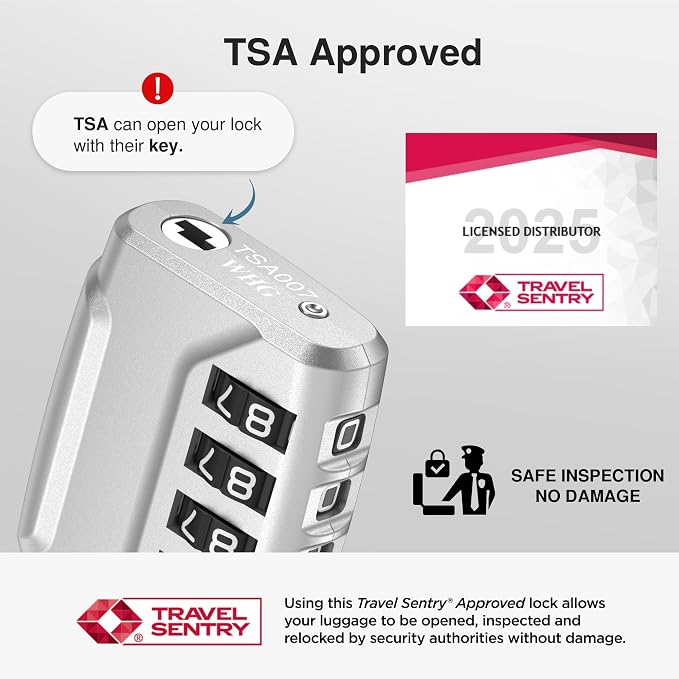 Puroma 2 Pack TSA Approved Luggage Lock, 4 Digit Combination Travel Locks - Image 2