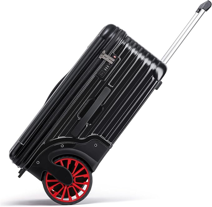 Extra Large Wheels 80L Luggage Hard Shell Suitcase Top Opening Hardside Travel by Unknown