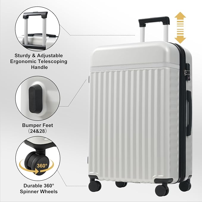 Merax Luggage Sets Front Opening, 2 Piece Hardshell Suitcase - Image 4