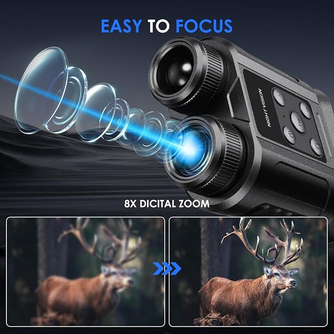Night Vision Goggles, Compact Night Vision Binoculars, 32GB Card Included - Image 6
