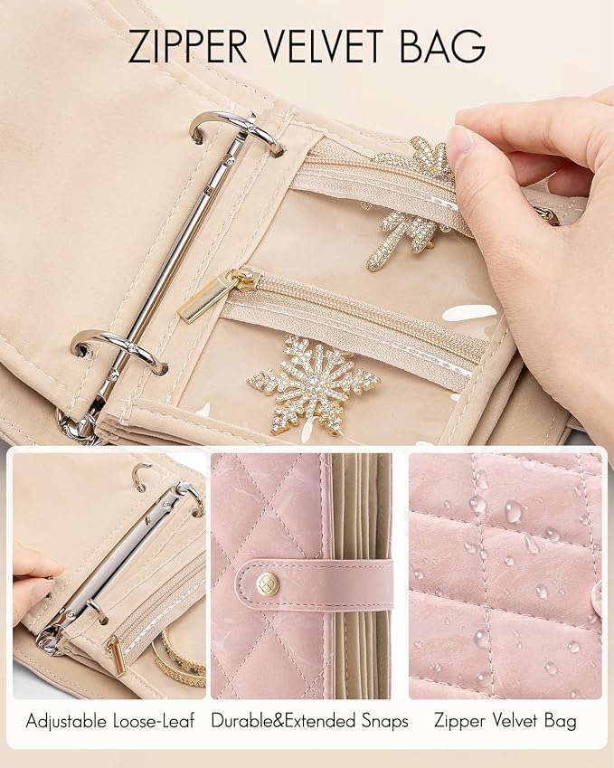 Vlando Travel Jewelry Organizer Case, Gifts - Image 4