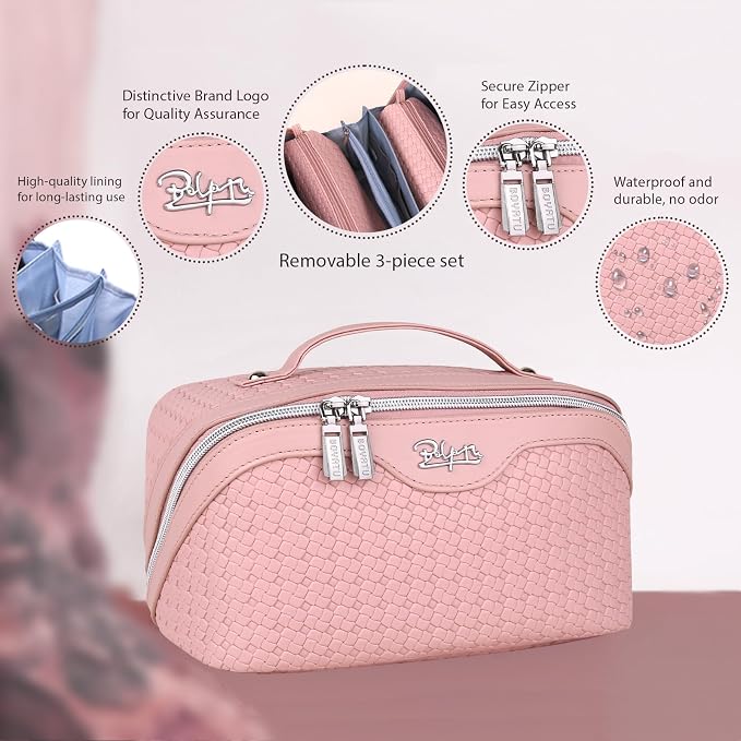 BOYATU Travel Makeup Bags for Women: 3 Set Make up Bags - Image 2