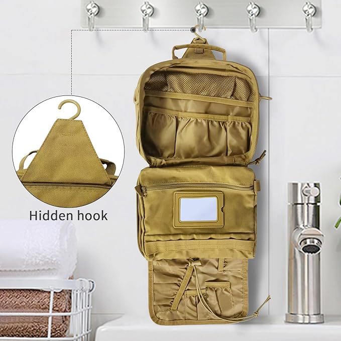 Toiletry Bag for Men Travel, Men's Hanging Toiletry Bag, Portable Dopp Kit - Image 4