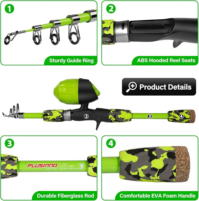 PLUSINNO Kids Fishing Pole - Image 3