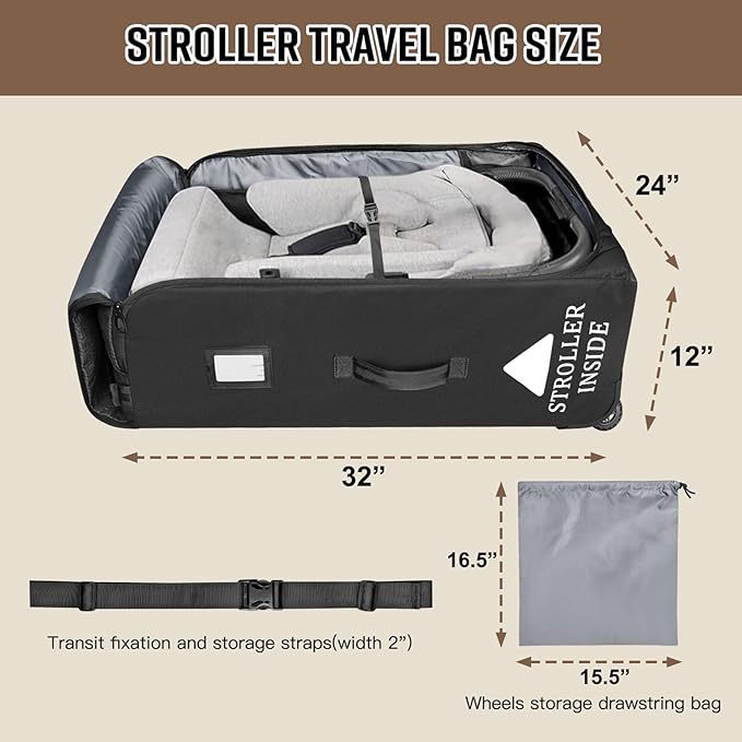 RAYMACE Padded Stroller Travel Bag - Image 3