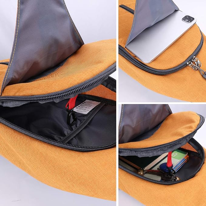 WATERFLY Crossbody Sling Backpack Sling Bag Travel Hiking Chest Bag Daypack - Image 4