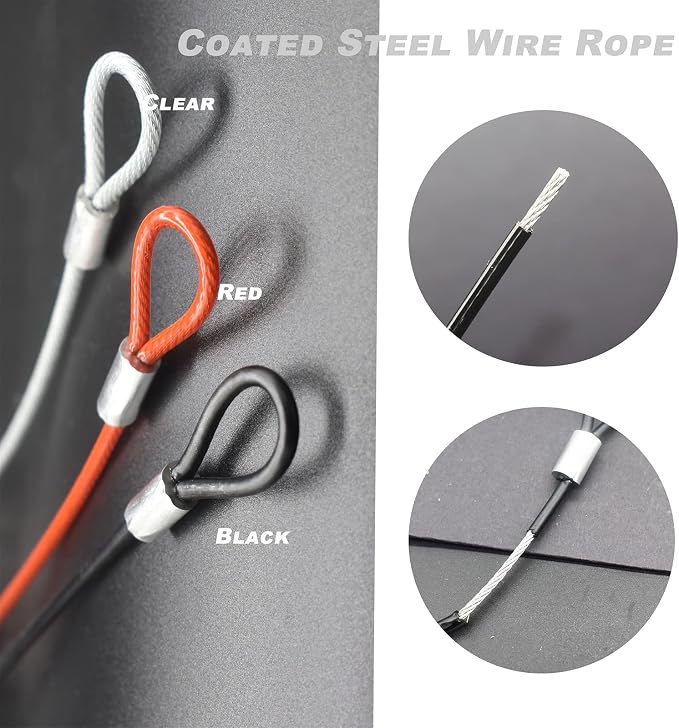 15 pcs 7.9 inch 3mm Thickness Stainless Steel Wire Cable - Image 5