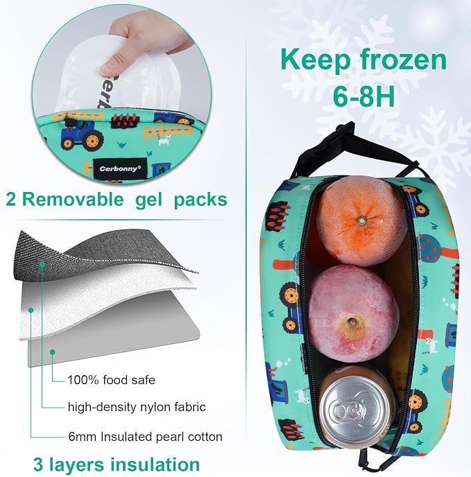 Cerbonny Small Cooler Bag Freezable Lunch Bag - Image 2