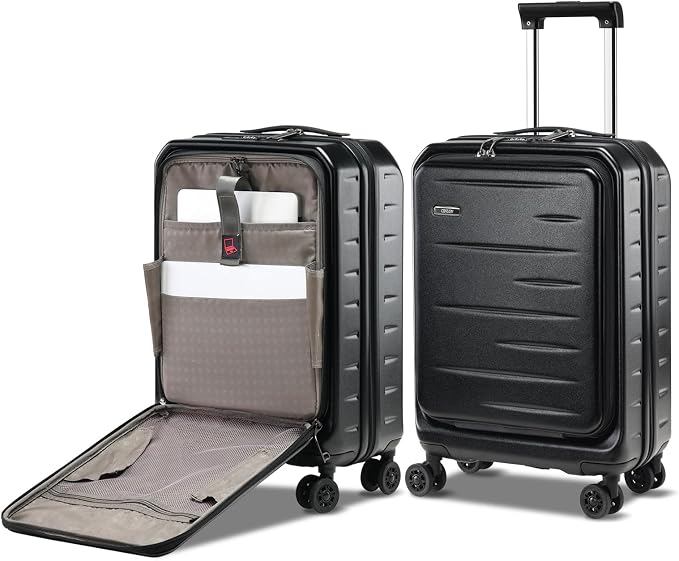 Carry On Luggage 22×14×9 Airline Approved, 20 Inch Lightweight ABS+PC Hard by CENSIEN