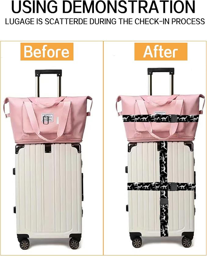 Luggage Straps for Suitcases, Adjustable Travel Belt, Durable Wide Luggage Strap - Image 4