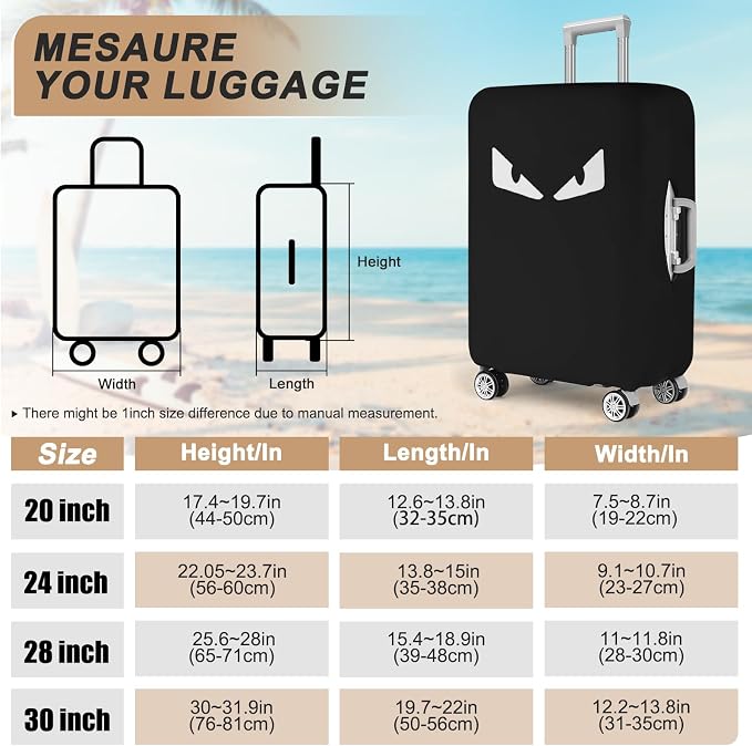 Luggage Covers For Suitcase Tsa Approved, Washable Suitcase Cover Elastic - Image 3