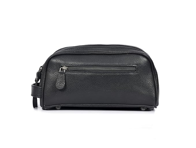 10" Premium Leather Toiletry Travel Pouch - Image 2