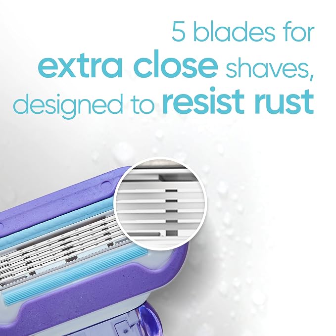 Gillette Venus Deluxe Smooth Swirl Women's Razor Handle + 2 Blade Refills - Image 6