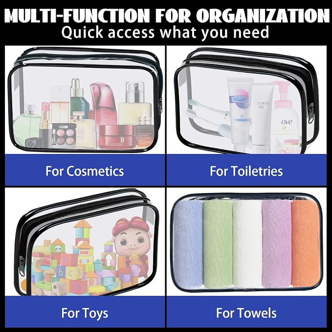 16 Pack Waterproof Cosmetic Bag TSA Approved Toiletry Bag, Portable Travel Pouch - Image 7