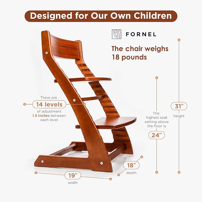 FORNEL Adjustable Wooden High Chair - Image 2